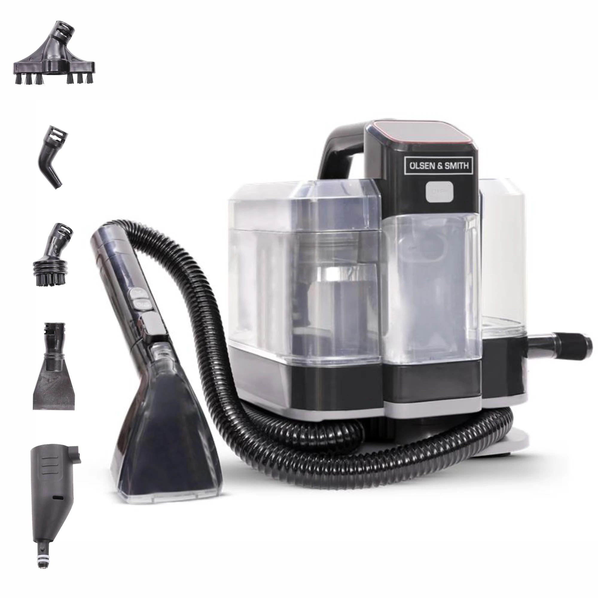Olsen & Smith Portable Spot Cleaner Vacuum for Carpets, Upholstery & Car Interiors – Powerful Deep Cleaning Stain Remover, Lightweight Compact Machine for Home & Pet Messes