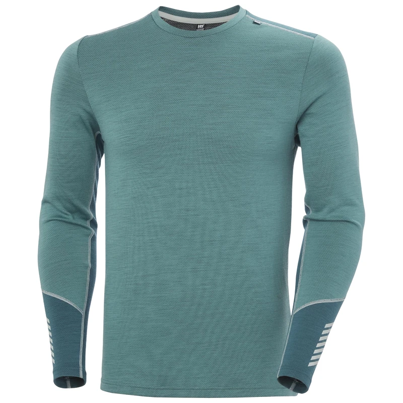 Helly Hansen Men's LIFA Merino Midweight Crew, Green, L