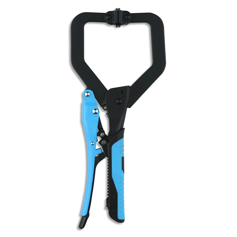 OX Pro Auto Adjust C Clamp with Swivel Pad - 11"/ 280mm, Heavy Duty Steel, Patented Locking Mechanism, TPR Comfort Grip Handle, Perfect for Welding, Wood & Metal Working, OX-P204802