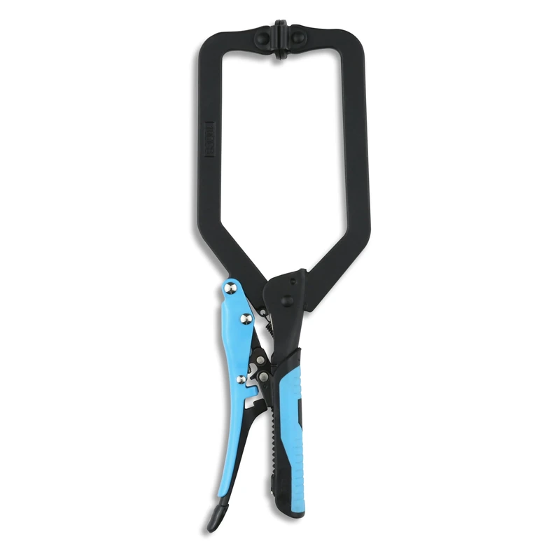 OX Pro Auto Adjust Long Reach C Clamp with Swivel Pad – 10"/254mm, Heavy Duty Steel, Patented Locking Mechanism, TPR Comfort Grip Handle, Perfect for Welding, Wood, & Metal Working, OX-P204502