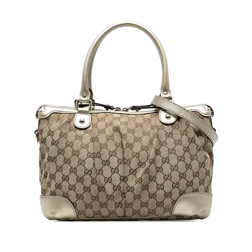 Gucci Pre-Loved GG Canvas Sukey Satchel