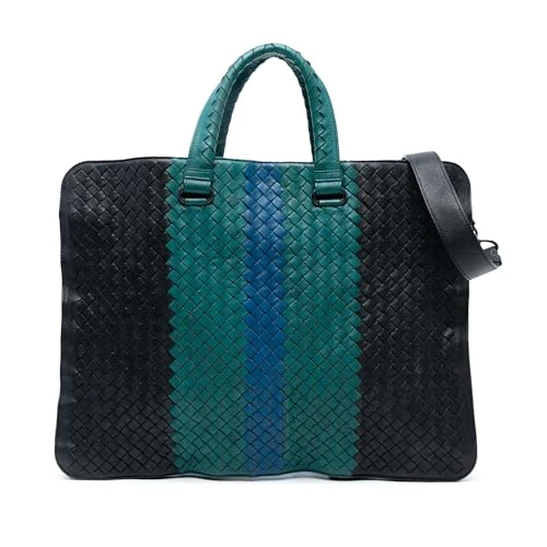 Bottega Veneta Pre-Loved Nappa Intrecciato Club Fume Briefcase