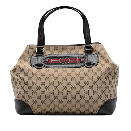 Gucci Pre-Loved Medium GG Canvas Web Dressage Tote