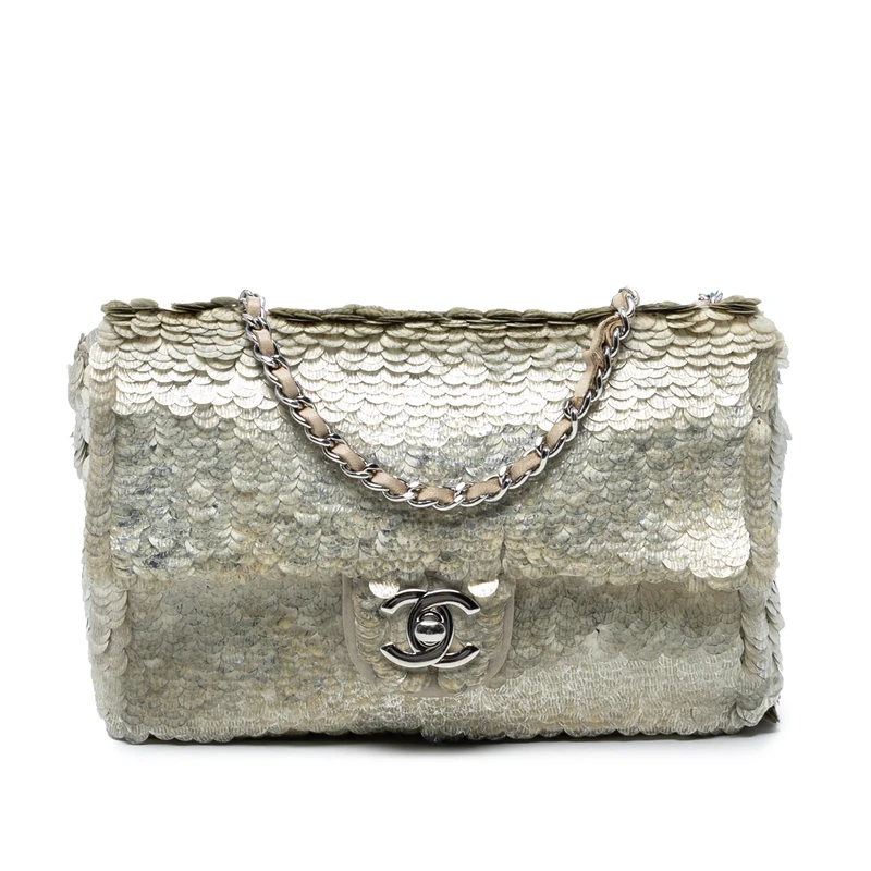 Chanel Pre-Loved Small Paillettes Sequin Single Flap Crossbody Bag