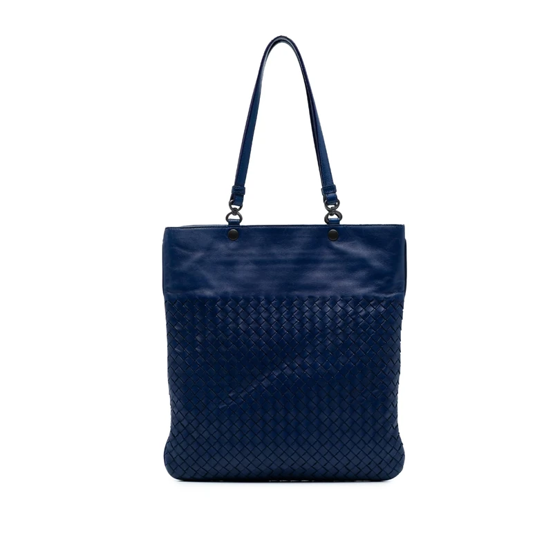 Bottega Veneta Pre-Loved Nappa Intrecciato Flat Tote Bag
