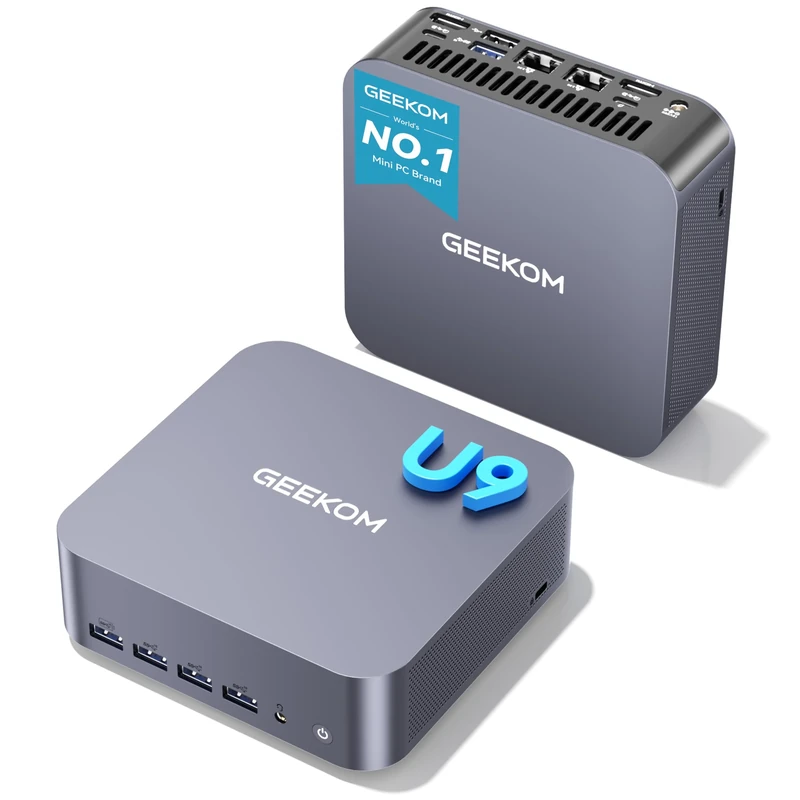 GEEKOM [2026 New Upgrade GT1 Mega AI Mini PC Windows 11 Pro, with Intel Core U9-185H (Up to 5.1GHz), 32GB DDR5 RAM(Expandable, Not LPDDR) & 1TB PCIe 4.0 NVMe SSD, 4K@120Hz Quad Display/Dual USB4.0