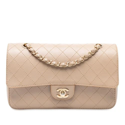 Chanel Pre-Loved Medium Classic Calfskin Wild Stitch Double Flap Shoulder Bag