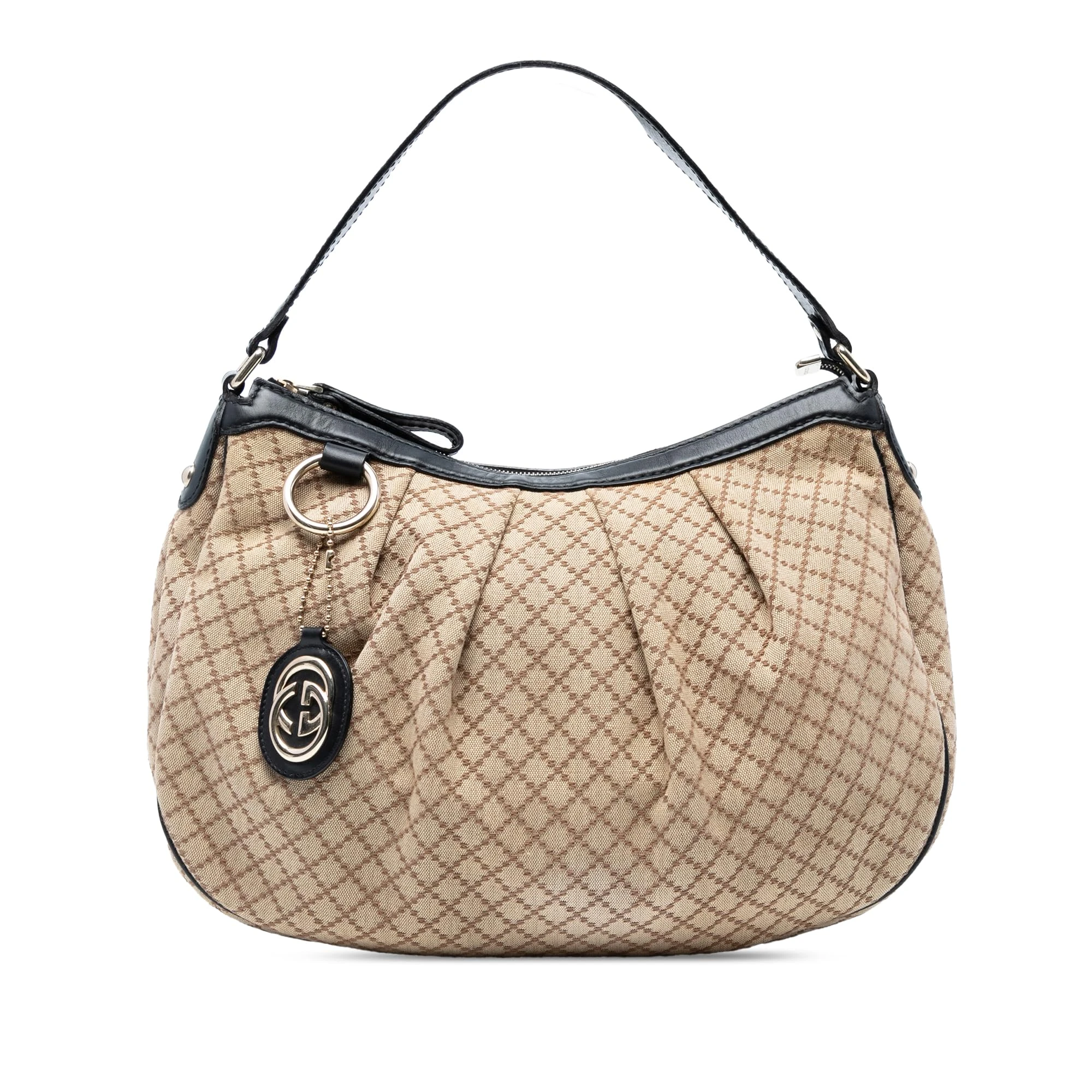 Gucci Pre-Loved Diamante Canvas Sukey Shoulder Bag