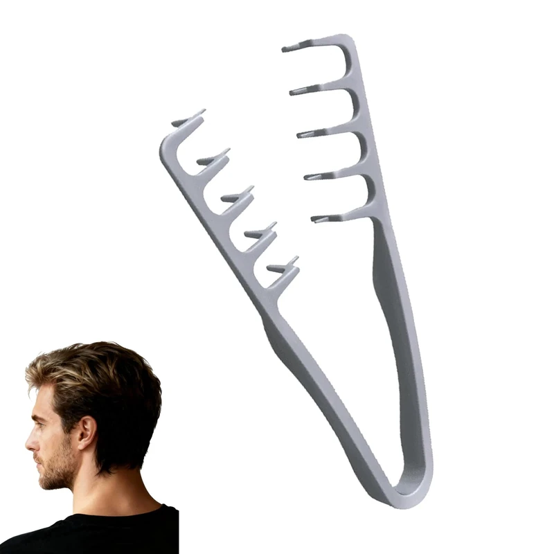 Texture Comb, Volumizing Wide Tooth Hair Styling Comb, Wide Tooth Detanglers, Texturising Comb, Seamless Design, Smooth Styling for Volume and Grooming Seam Covering Bangs Hairdressing, Grey