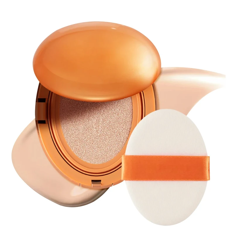 Cushion Foundation Fitted Face Foundation Makeup With Full Coverage, For Ladies Girlfriend Girls Daily Travel Work Party Dating Business Birthday