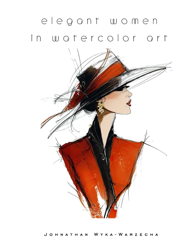 Elegant Women in Watercolor Art: Hardcover Coffee Table Book | Female Watercolor Portraits | Art Collection (Fashion and Artistic Style Coffee Table Book Series)