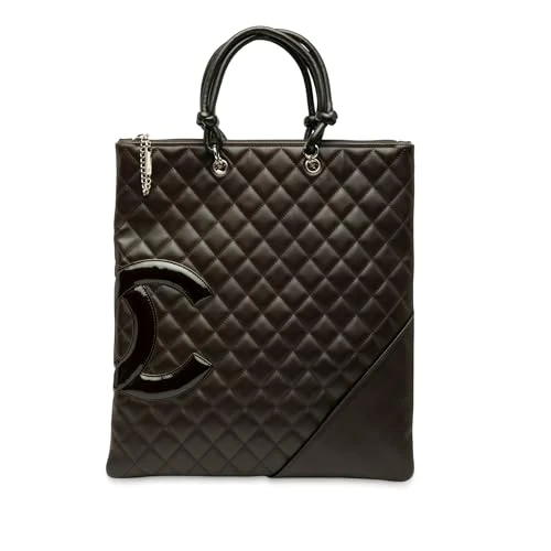 Chanel Pre-Loved Quilted Lambskin Cambon Ligne Flat Tote Bag