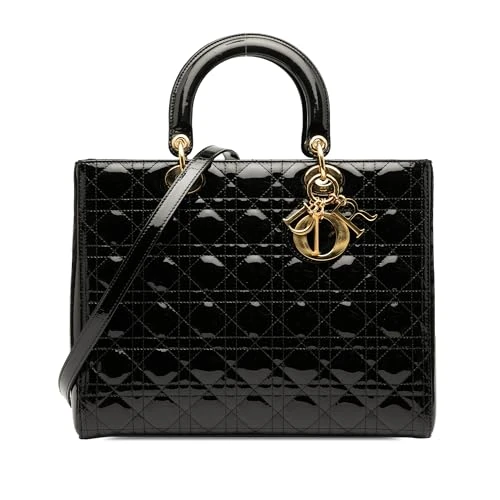 Dior Pre-Loved Large Patent Cannage Lady