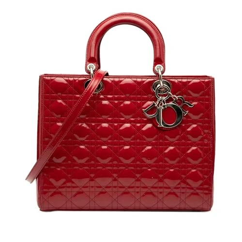 Dior Pre-Loved Large Patent Cannage Lady