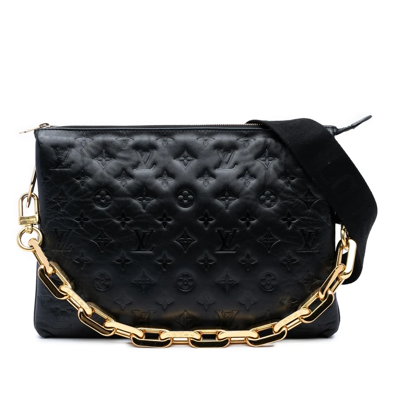 Louis Vuitton Pre-Loved Monogram Embossed Puffy Lambskin Coussin MM Handbag