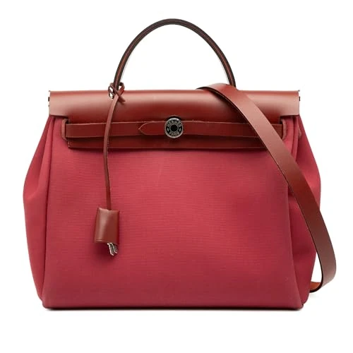 Pre-Loved Toile Herbag Zip Retourne Verso 31 Satchel
