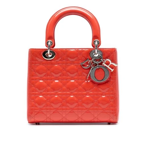 Dior Pre-Loved Medium Patent Cannage Lady