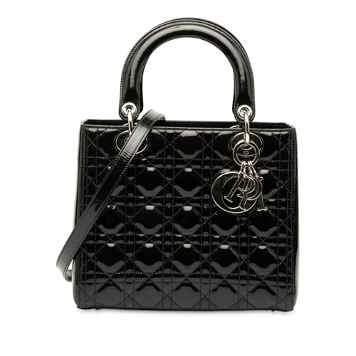 Dior Pre-Loved Medium Patent Cannage Lady
