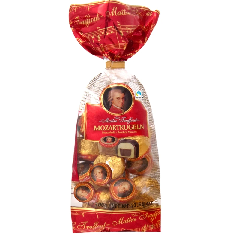 Marzipan Chocolate Balls 300g - Mozart Kugeln individually wrapped - Mozart Chocolate, mozart kugeln chocolates, chocolate marzipan, Ideal for Christmas marzipan chocolates gifts, cake decorations