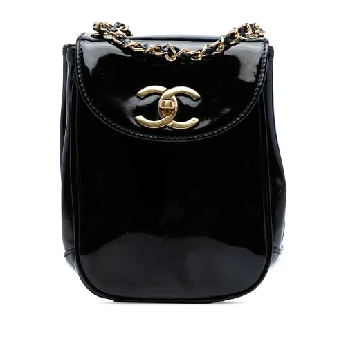 Chanel Pre-Loved CC Patent Flap Crossbody Bag