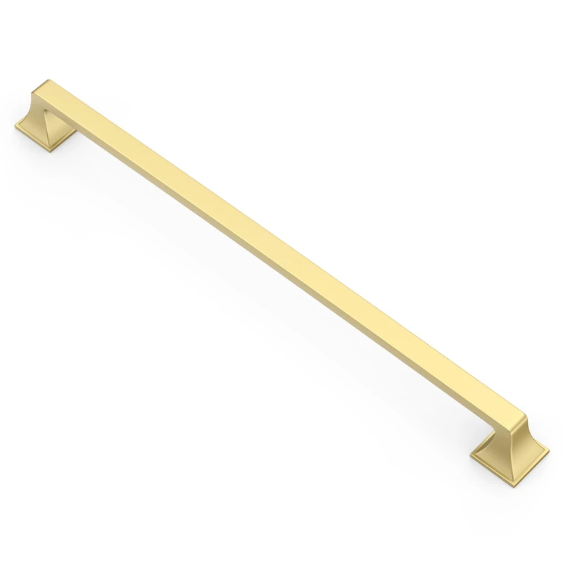 Asidrama 10 Pack 10 Inch(254mm) Hole Centers Brushed Gold Kitchen Cabinet Handles, Cabinet Pulls Kitchen Cabinet Hardware for Cupboard Drawer Pulls Dresser Handles 2461