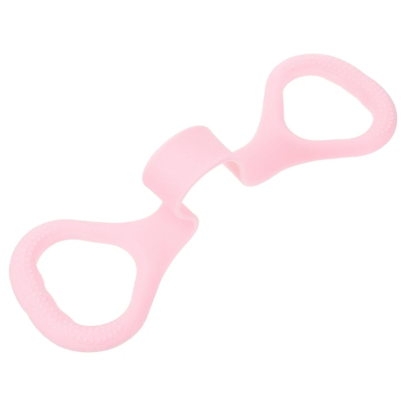 MAGICLULU Exercise Resistance Band with Handle Pink Elastic Fitness Stretch Belt for Home Gym Yoga Training and Shoulder Back Muscle Toning