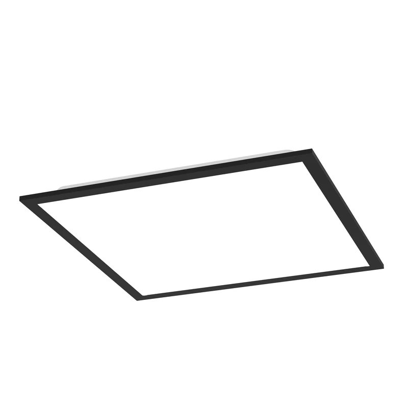 Eglo LED Panel Moradillo, Flat Ceiling Light Fixture, Lighting with dip Switch, Warm, Neutral, Cold White, Black Metal, 39 x cm