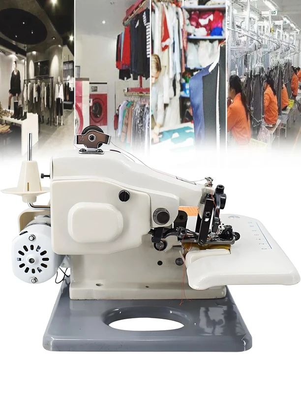 Industrial Blindstitch Hem Chain Stitch Sewing Machine Invisible Seam for Tailors Alteration Stores Home Use High Speed 1200r/Min