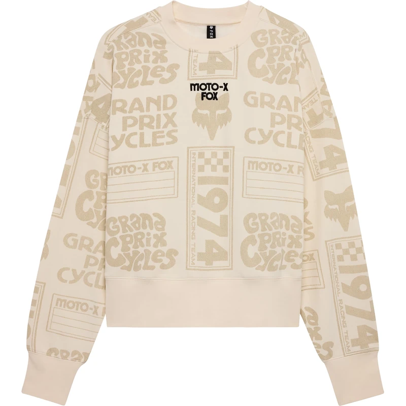 Fox Lady Circa 74 Oversized Fleece Crew Off White L Sweatshirt