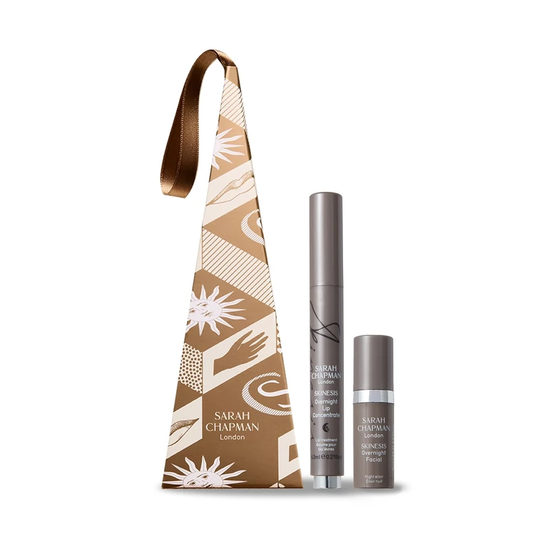Sarah Chapman Overnight Miracle Duo Gift Set – Overnight Facial Elixir Face Oil & Overnight Lip Concentrate – Skincare Set for Women, All Skin Types, Christmas & Birthday
