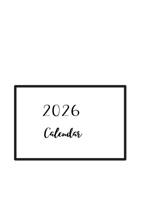 White classic Calender 2026