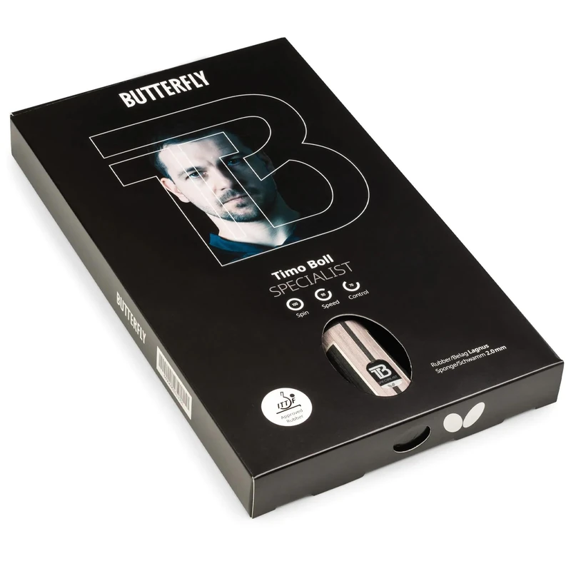 Butterfly Timo Boll Specialist Table Tennis Racket | Precision, Speed, and Spin for Experienced Offensive Players |Medium-Hard Blade for Powerful, Controlled Offensive Play