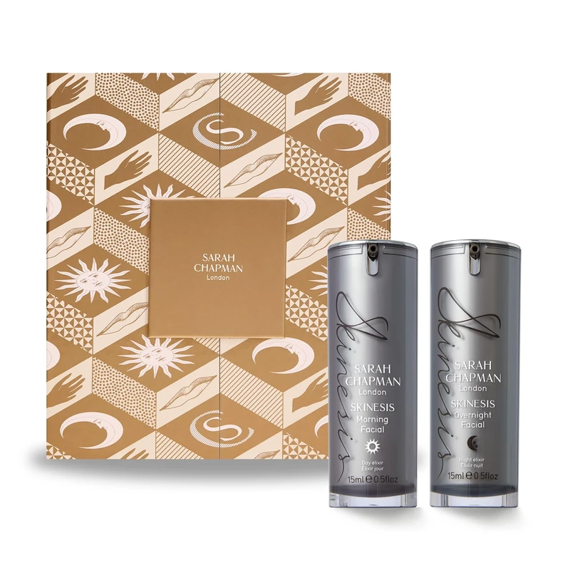 Sarah Chapman The 24 Hour Facial Elixir Gift Set – Morning & Overnight Facial Elixir Face Oils – Skincare Set for Women, All Skin Types, Christmas & Birthday