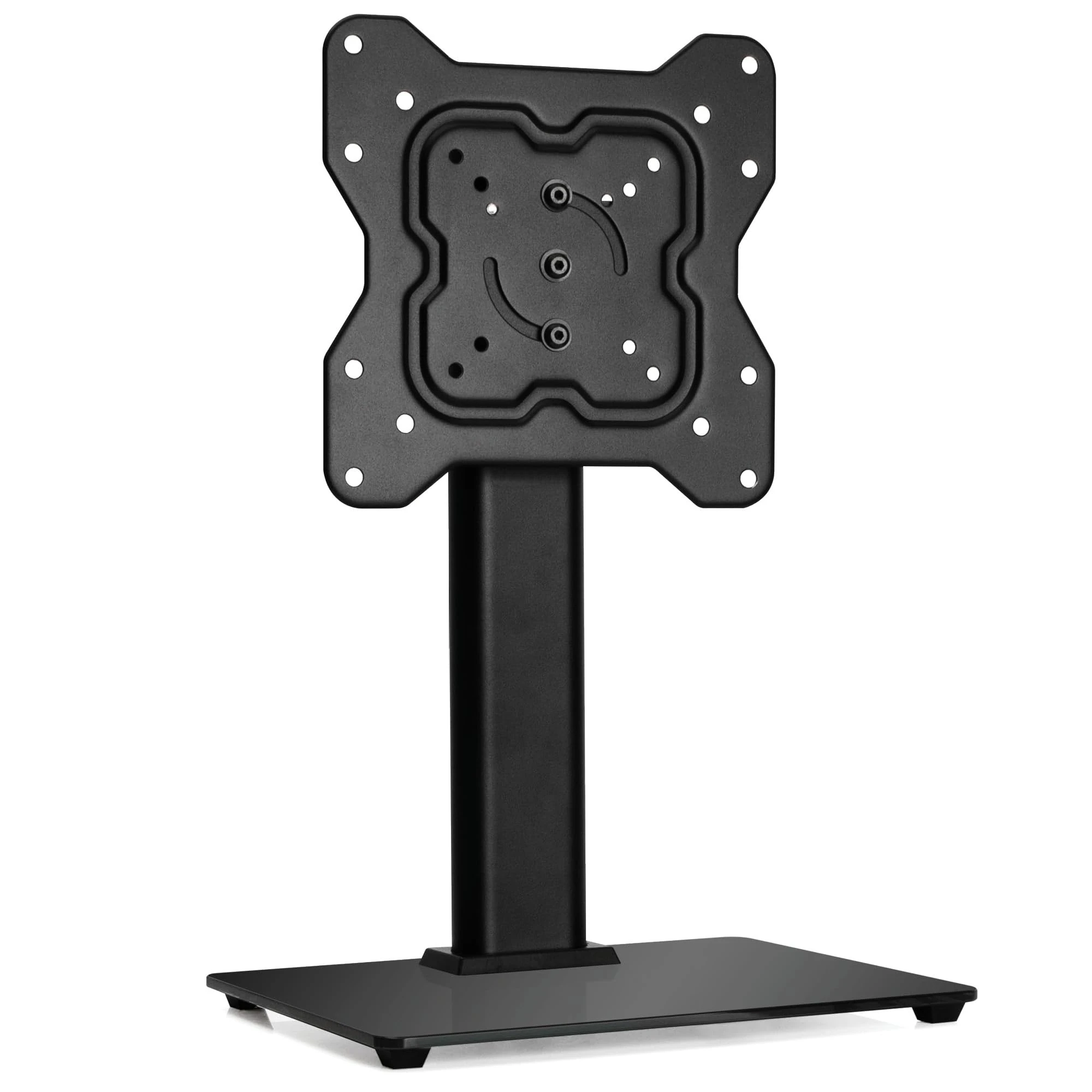 Futura Universal TV Stand, Swivel, Rotation & Height Adjustable Table TV Stand for 17–55 Inch TVs, Tempered Glass Base Pedestal TV Stands with Bracket, Max VESA 200x200mm, 20kg Load & Cable Management