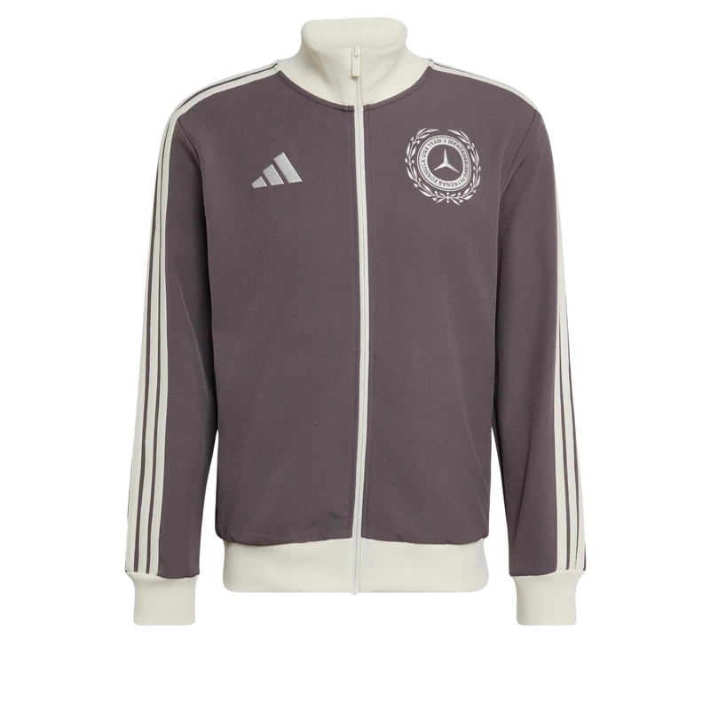 adidas Men's Mercedes - Amg Petronas Formula 1 Team Silver Arrows Icon Track Top Sweatshirt, granite/off white, S - Image 1