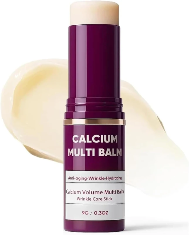 Calcium Volume Multi Balm, Calcium Multi Balm Stick, Anti-Aging, Korean Eye Cream, Collagen stick for Face, Eye Balm, Wrinkles Core Stick,Korean Collagen Moisturing stick for Eyes,Neck,Face (1PC, 9g)