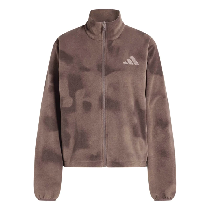 adidas Women's Terrex Multi Climawarm Full Zip Fleece Sweatshirt, earth strata/brown, XL