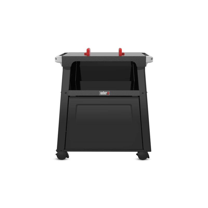 Weber Premium Stand for Lumin Electric Barbecues – Stable Design with Enclosed Cabinet, Open Shelf & Compatible with Weber WORKS System – Black (3401232)