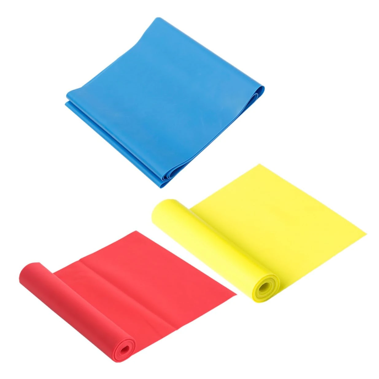 FUNOMOCYA 3pcs Latex Resistance Bands with Red Yellow Blue Stretch Bands for Yoga Pilates Fitness Training and Pull Up Assistance Portable Muscle Activation Strap for Home Gym Travel