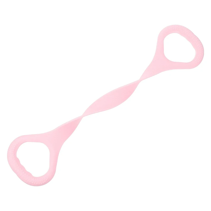 STOBAZA Pink Resistance Band with Handles for Women Elastic Yoga Strap for Shoulder Back Arm Exercise Lightweight Fitness Stretching Tool for Home and Gym Training