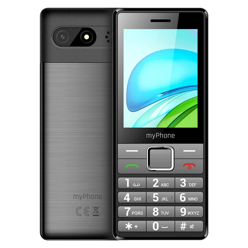 myPhone 7340 LTE Big Button Mobile Phone for Seniors with 4G, Dual SIM, 2.8" Colour Display, Easy to Use, Long Battery Life, Black and Silver