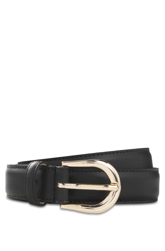 BOSS Women's Carol-St-G Belt Size 25 - Black Leather