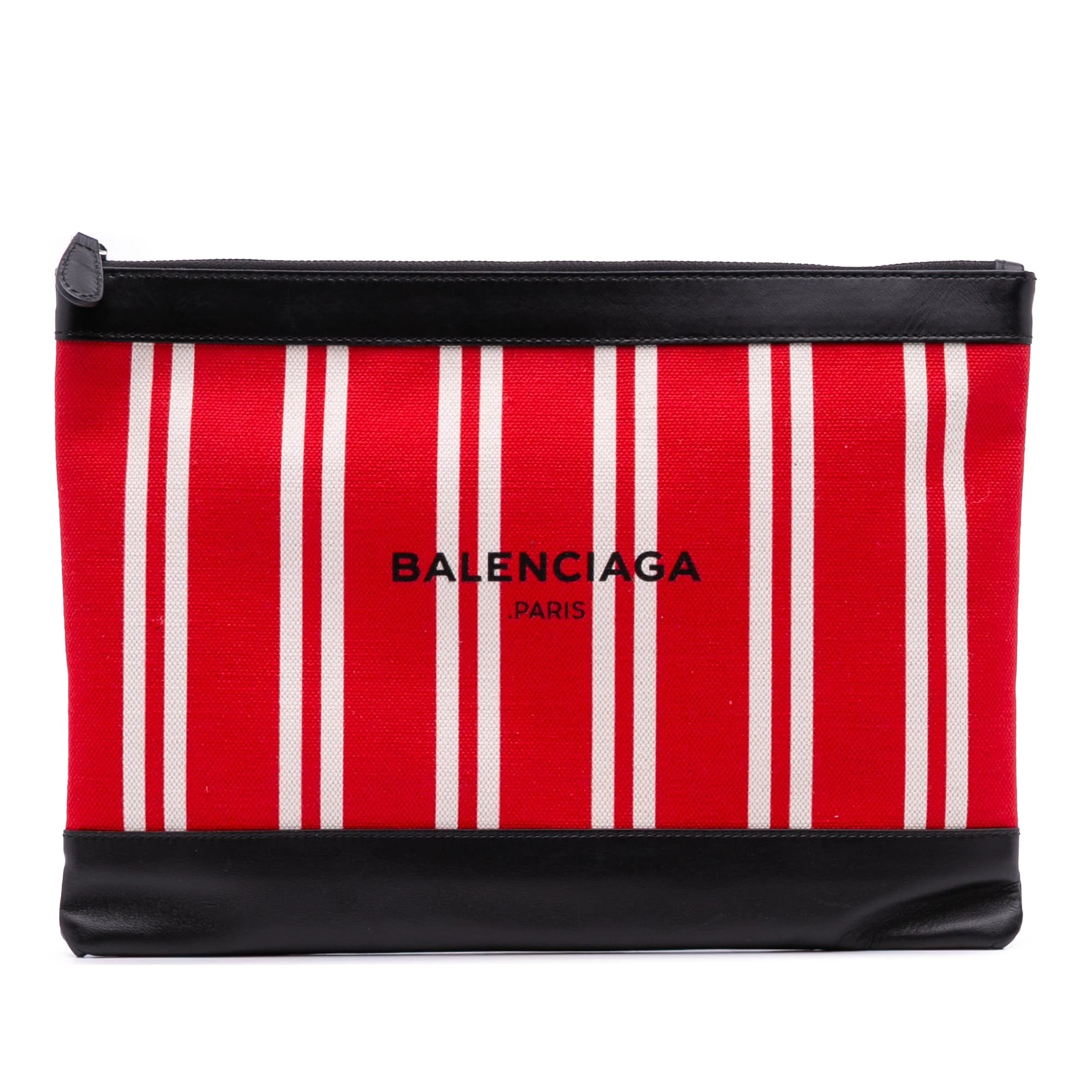 Balenciaga Pre-Loved M Canvas Navy Clip Clutch