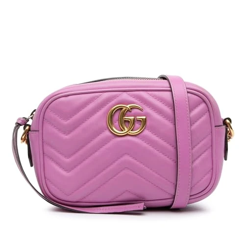 Gucci Pre-Loved Mini GG Marmont Matelasse Leather Crossbody Bag