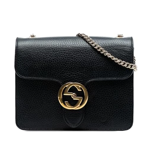 Gucci Pre-Loved Small Dollar Calfskin Interlocking G Crossbody Bag