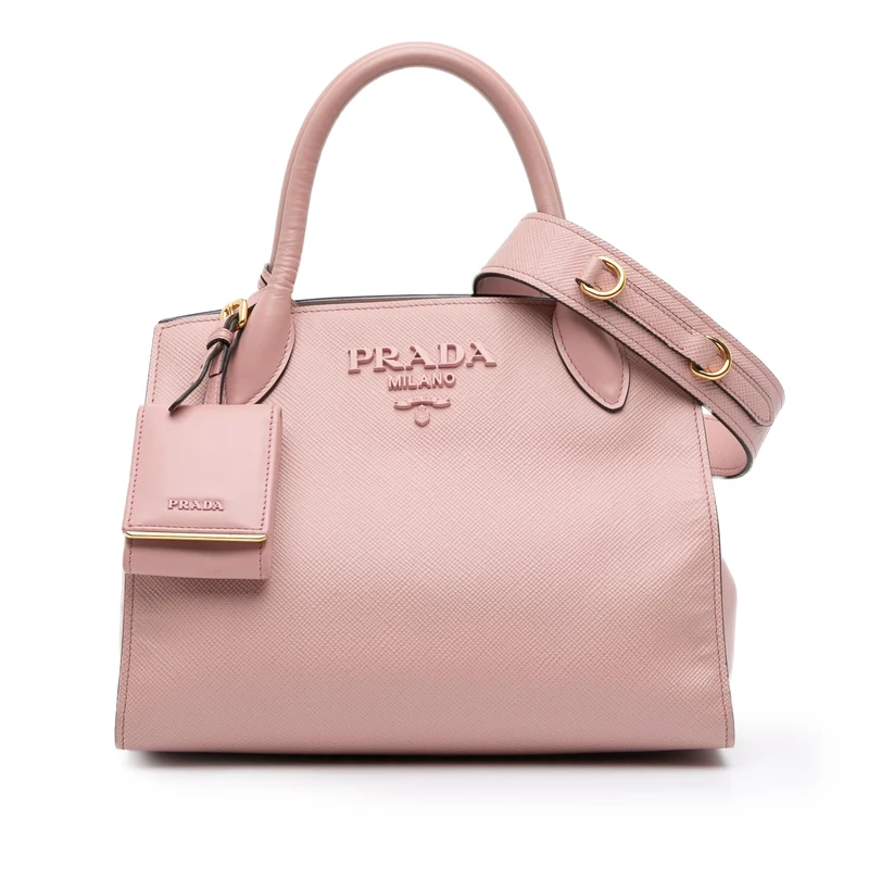 Prada Pre-Loved Small Saffiano Cuir Monochrome Top Handle Tote Handbag