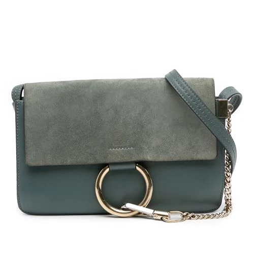 Chloé Pre-Loved Small Suede and Calfskin Faye Crossbody