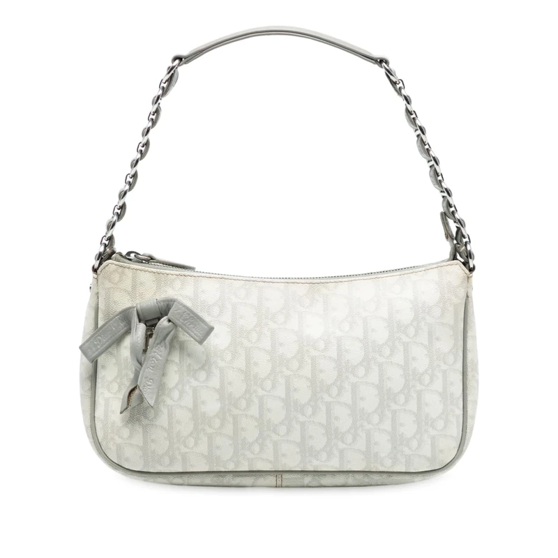 Dior Pre-Loved Oblique Coated Canvas Romantique Shoulder Bag