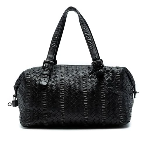 Bottega Veneta Pre-Loved Nappa Intrecciato Stitched Handbag