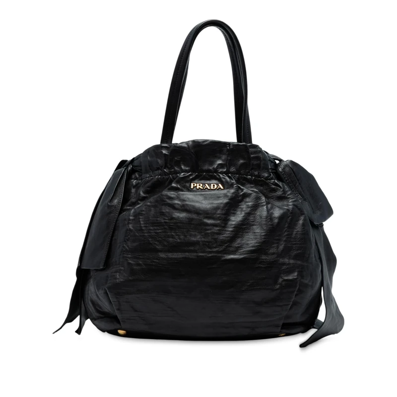 Prada Pre-Loved Nappa Antique Bow Satchel